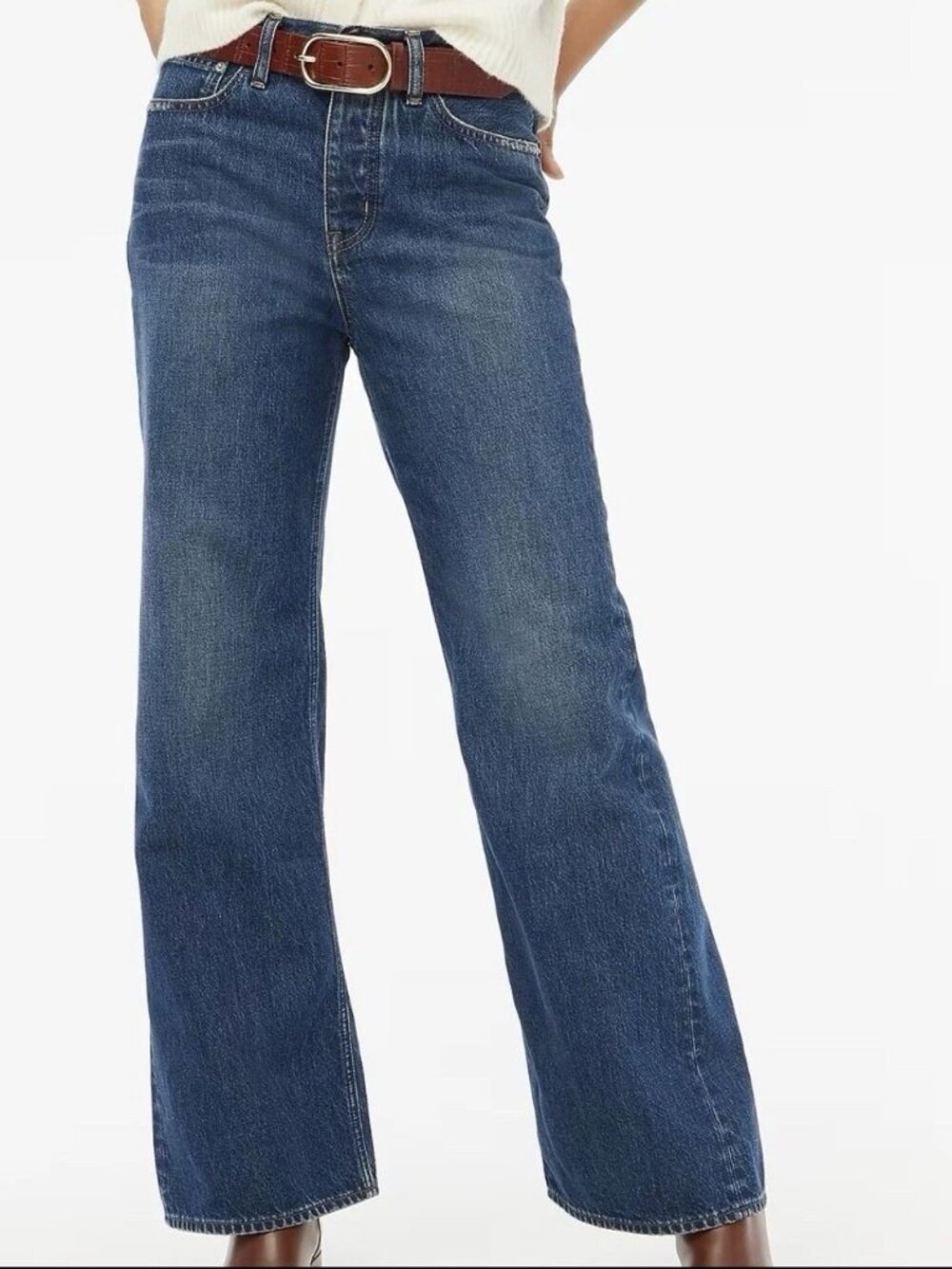 J Crew Factory Premium Edition Vintage Wide Leg Jean with Button Fly - Size 33